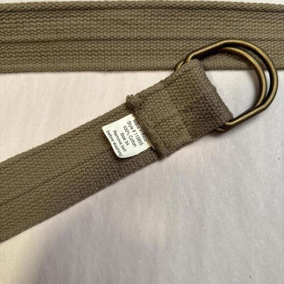 Vintage unisex canvas D-ring belt Size 34 - Picture 4 of 4